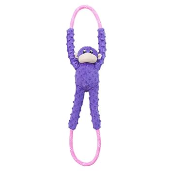 Purple : ZippyPaws RopeTugz - Plush and Rope Dog Toy