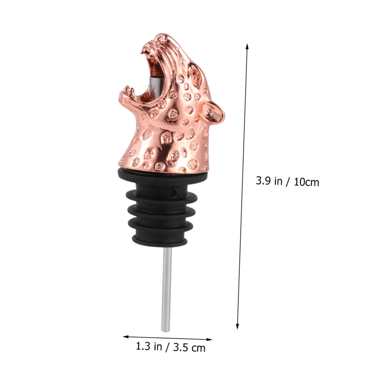 Cabilock Leopard Head Shaped Alloy Wine Pourer Stoppers Wine Bottle Caps for Home Parties Unique Beverage Bottle Stopper Lightweight Design