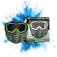 Gel Blaster Elite Gesichtsmaske - Leuchtende taktische Gesichtsmaske im Dunkeln, Abnehmbare Schutzbrillen & verstellbares Kopfband, Belüftetes Kiefergestell passt zu allen Gesichtstypen - ab 14 Jahren