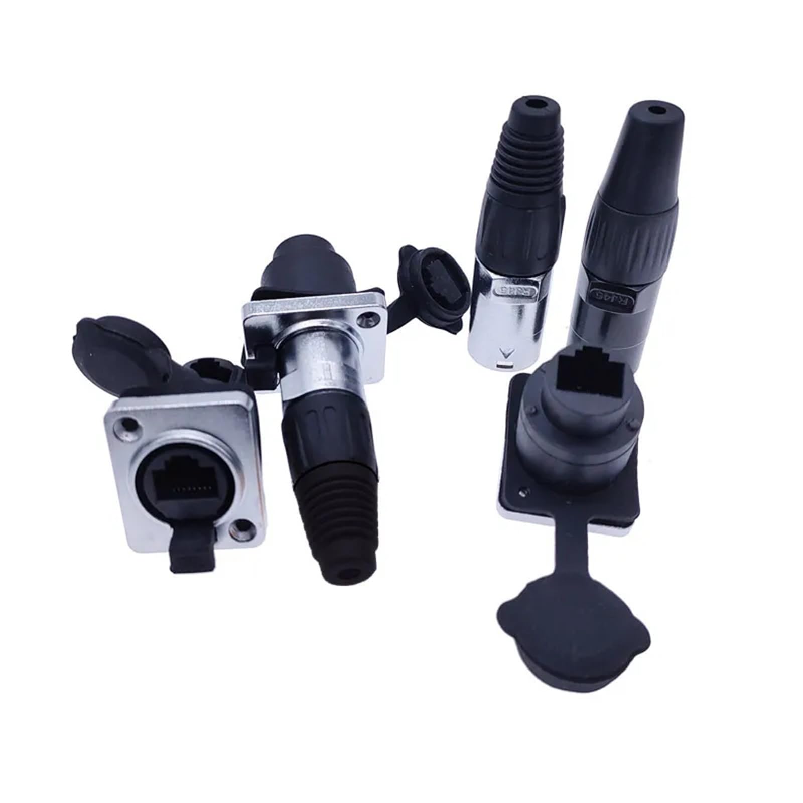 RJ45 D gniazdo do montażu panelowego ip65 złącza Ethernet 1 szt. (srebrne)