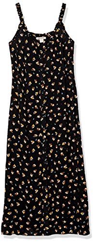 Billabong Women's Sweet Edges Midi Dress, Black Floral, L