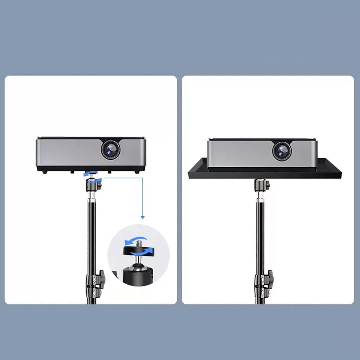 Trípode de Suelo para proyector, Soporte de cabecera, elevación, colocación Vertical Universal, Soporte para proyector, Soporte para Ordenador portátil