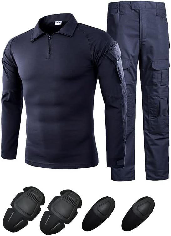 Outdoor Hunting Airsoft Shooting Battle Dress Uniform BDU Tactical Combat Camouflage Clothing with Kneepad Elbow Pads