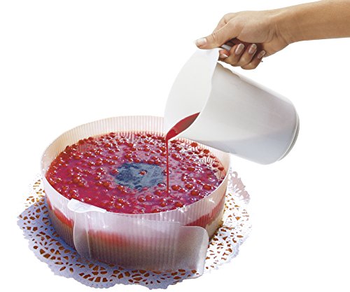 Zenker Tortenring Patisserie, flexibler Profi-Torten-Ring von Ø 15 - Ø 30 cm, verstellbarer Ring für ideale Schicht-Torten, Kuchenring einfach schließen und Öffnen, Menge: 1 Stück, Farbe: transparent