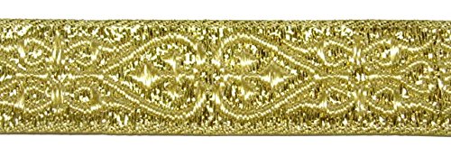 20m Brokat Borte Webband 16mm breit Farbe: Lurex-Gold von 1A-Kurzwaren...