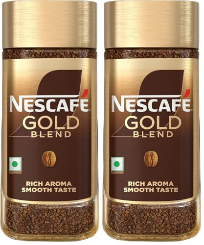 Image of NESCAFE Gold Instant Coffee Powder | Premium Imported Coffee | Freeze Dried | Rich & Smooth Taste | 100g, Jar (Pack of 2)