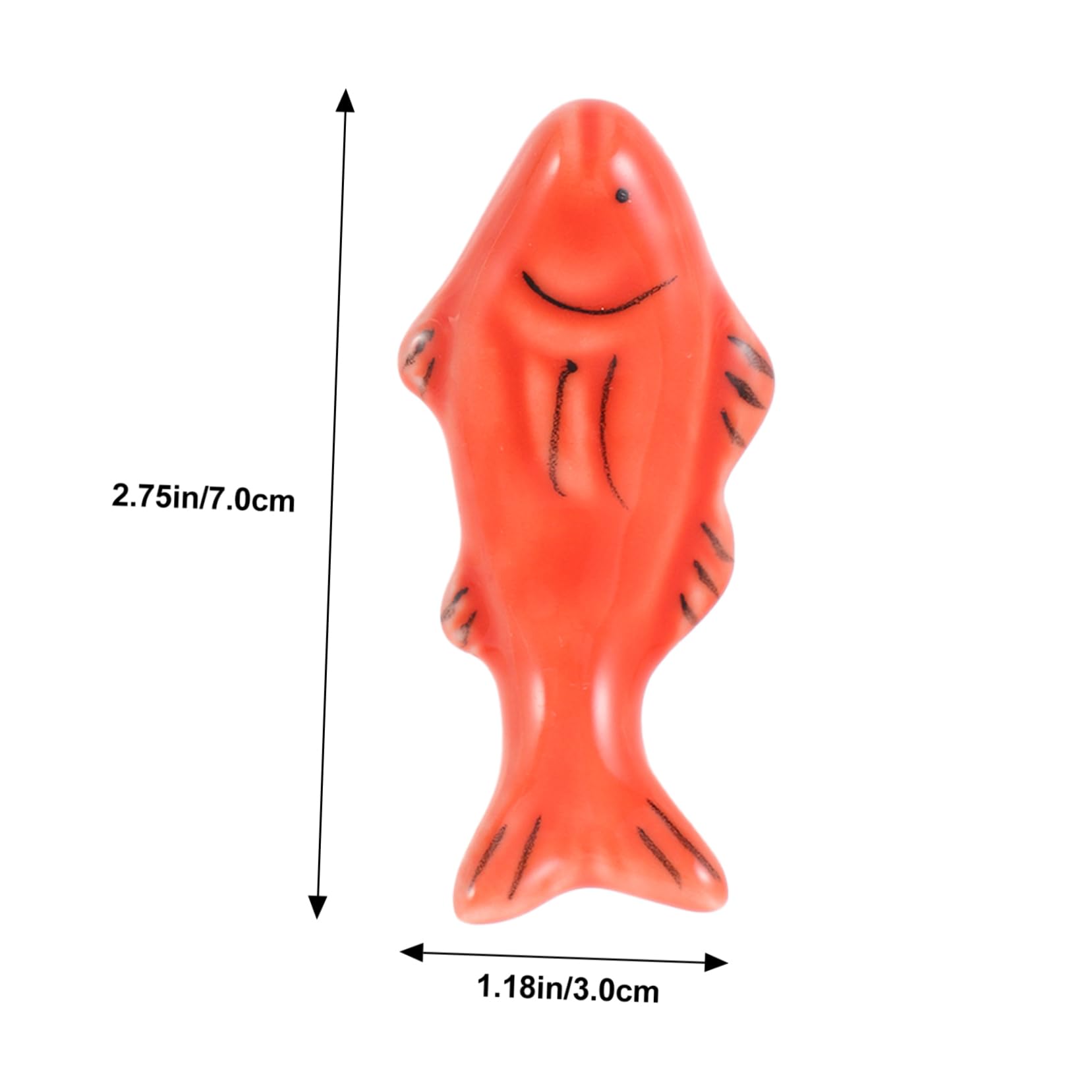 Cabilock 6Pcs Japanese Ceramic Fish Chopstick Holder Cute Painted Rack for Dining Table Decoration Functional Chopstick Rest Pillow for Household Hotel Use Random Style