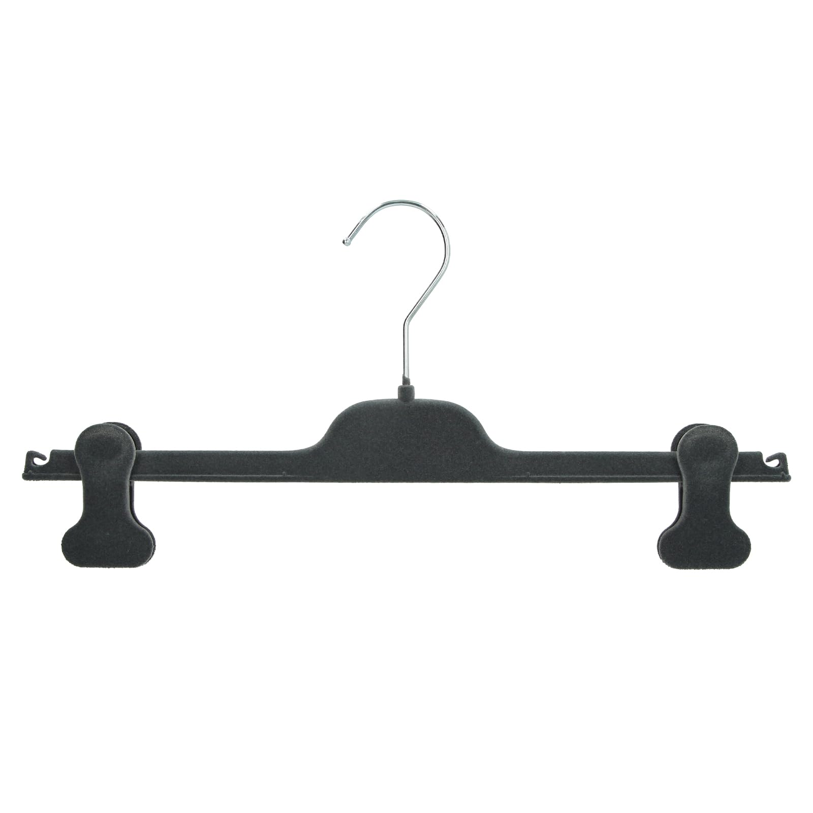 Mainetti Kleiderbügel aus rutschfestem Samt, mit gummierten Zangen, für Röcke, Jeans, Herren und Damen, platzsparend, leicht, hergestellt in Italien, 10 Stück (Grau, 36 cm)