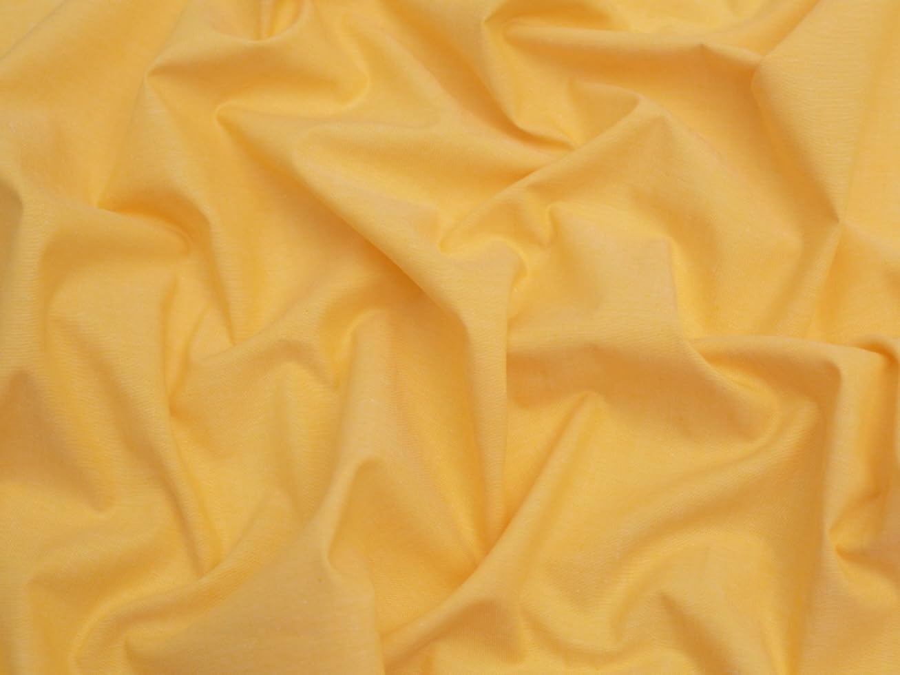 Minerva Yellow Chambray Denim Fabric - Per Metre