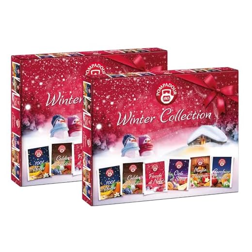 Pompadour Winter Collection Box (2 conf.da 30 filtri), 1001 Notte, Caldo Abbraccio, Fiocchi di Neve, Cielo di Stelle, Magia d'Inverno, Garofano Cannella, Senza Lattosio e Glutine, 330g