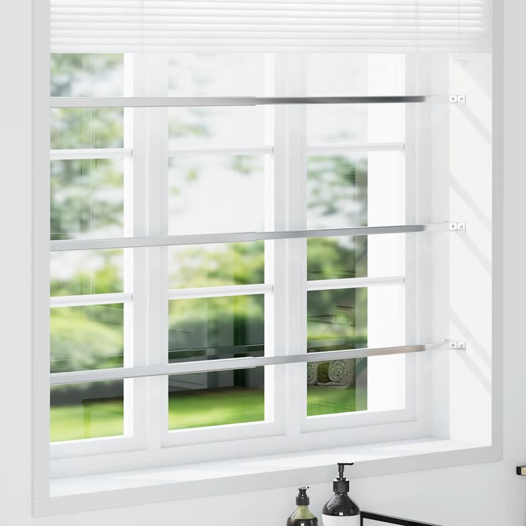 Einstellbare Fenster-Sicherheitsstangen 3 STK. 710-1200 mm