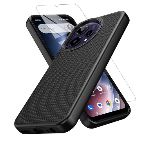 WODAF Case Compatible with Cricket Icon Pro 2026/AT&T Motivate Pro 2 5G with Screen Protector Dual Layer Shockproof Protectiv Cover (Black)