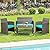 SUNLEI Multi Pieces Outdoor Patio Furniture Sets Conversation Sets Rattan Chair Wicker Set,Glass Table,Outdoor Indoor Use Backyard Porch Garden Poolside (Grey, 4 PCS-Sky Blue Cushion)