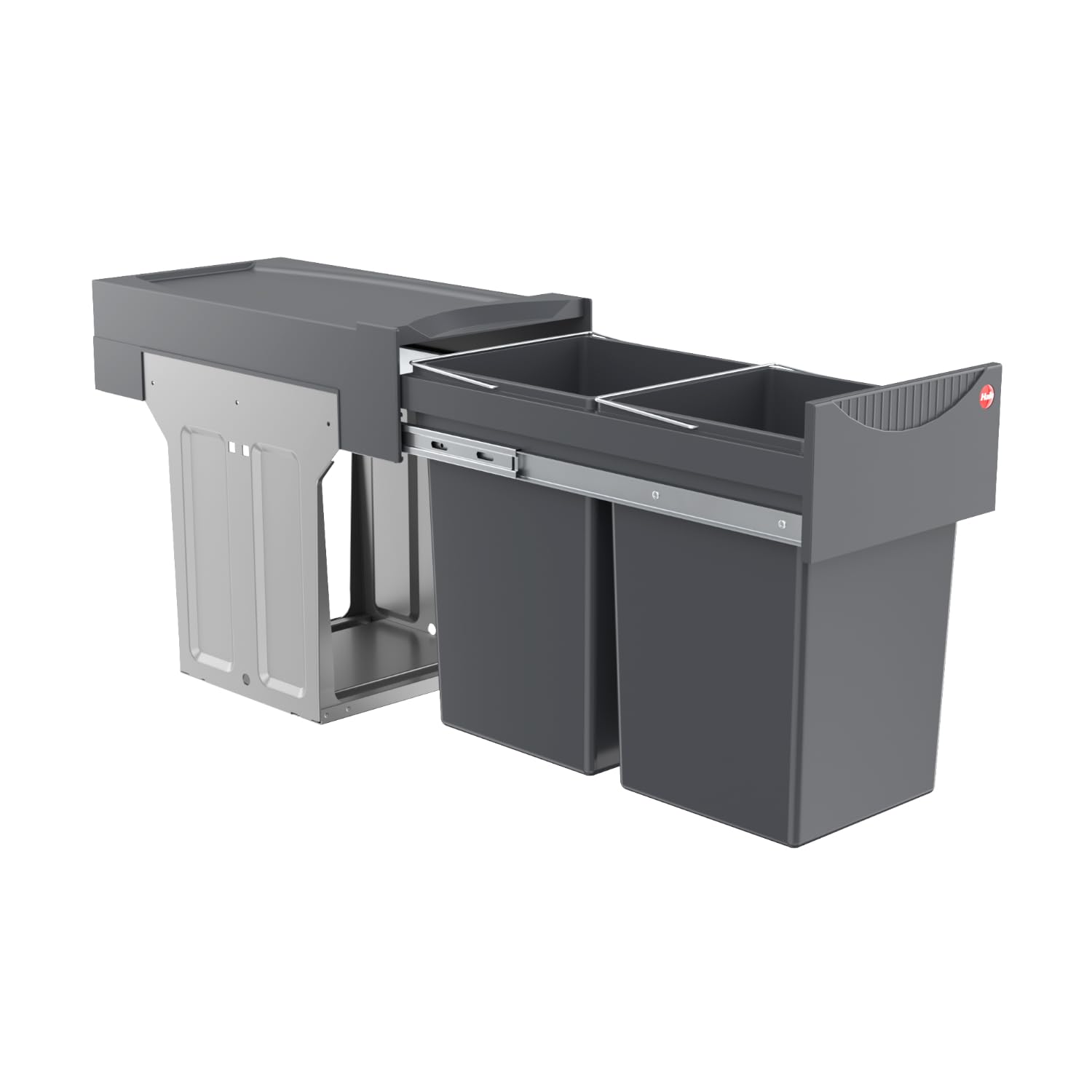 Hailo 3666101 TA Swing 30.2 / 30 Waste Collector for Cabinets from 300 mm Width with Revolving Door