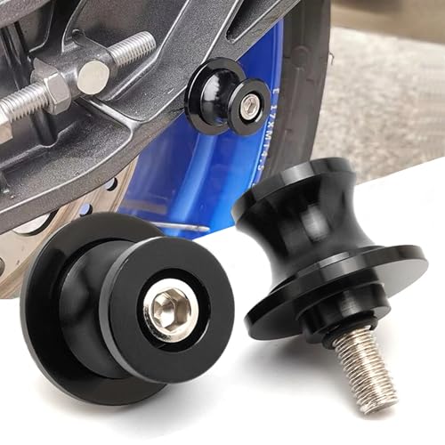 Universale Moto M6 Bobbins Montageständer Racingadapter 6mm Ständeraufnahme für MT07 MT-09 MT-10/SP MT01 MT03 YZF-R1 R3 R6 R7 R125 TMAX 500 530 560 XSR700 XSR900 Tracer 700/900 GT- Schwarz
