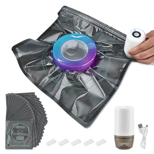 20er Set 3D Drucker Filament Vakuum Aufbewahrung mit USB-Pumpe Lichtdichte Vakuumbeutel 30x34cm Feuchtigkeitsschutz & Sonnenlichtblockierung für Trockene Lagerung Ideal für 3D Druck Zubehör
