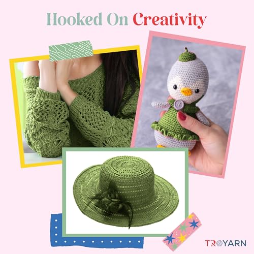 Image of Troyarn Summer Microfiber Acrylic Yarn, 4 Skeins, Apple Green | Microfiber acrylic yarn, 4 Skeins, Apple Green, light crochet and knitting projects