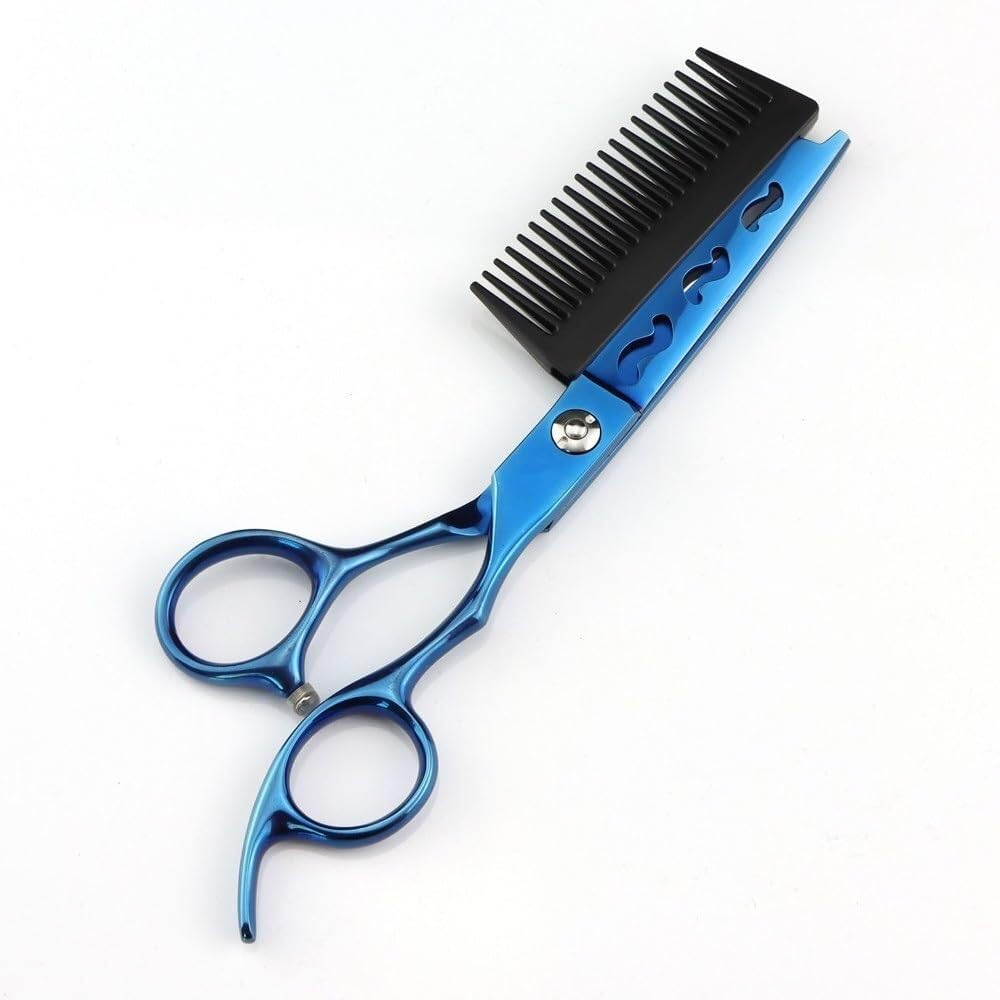 Forbici da taglio per capelli professionali da 6 pollici - Forbici da barbiere in acciaio JP440c con pettine per un taglio di precisione dei capelli