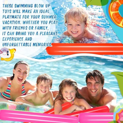 GXGM 2 Stück schwimmnudel erwachsene, schwimmnudel für kinder, poolnudel schaumstoff, schwimmnudel aufblasbar, aufblasbare schwimmnudel, poolnudel aufblasbar, 105 * 15cm