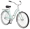 Schwinn Destiny Cruiser Bike, 26 Inch Bike for Women and Men, Single-Speed Beach Cruiser Bicycle, Rear Coaster Brake, Comfortable Padded Seat, Upright Riding Position, Adult Bicycle