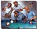 Dogs Playing Pool Dan McManis Funny Animal Wall Decor Art Print Poster (8x10)