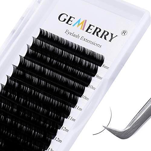 8-14mm Mix 1:1 Classic Individual Eyelash Extensions Russian Lashes 0.05mm C curl One-to-One Eyelashes Single Lash by GEMERRY (0.05-C curl- 8-14mm mix)