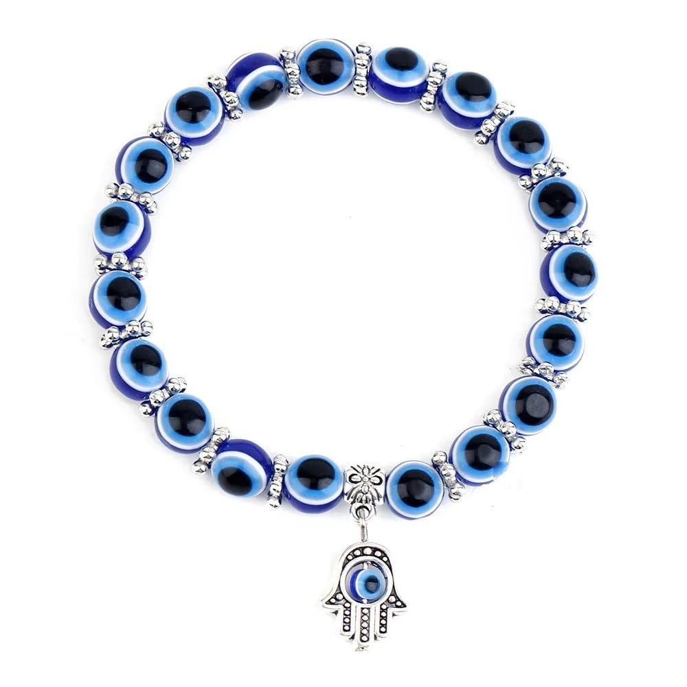 SPHINX Evil Eye Bracelet||Money Magnet Bracelet-Natural Stone Healing Reiki Crystal Vaastu Remedial Bracelet with Tiger Eye (Confidence), Black Onyx(Protection) &Hematite(Grounding), Wealth Attraction & Manifestation- (Evil Eye Bracelet, 2)