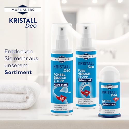 Murnauers Fuss Geruch Stopp, gegen Fußpilz, Menthol kühlt und sorgt für Frischegefühl, 100ml