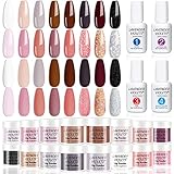 Lavender Violets Dip Pulver 20Pcs Dipping Powder System French Nagel Starter Kit Acryl Puder Nail Farbe für Maniküre Nail Art mit Base&Top Coat, Aktivator Brush Saver Quicy Dry M960