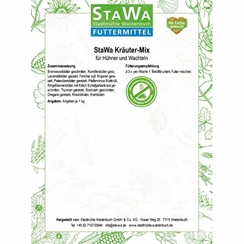 Kükenfutter Stawa Kräuter-Mix für Hühner und Wachteln, 1 kg