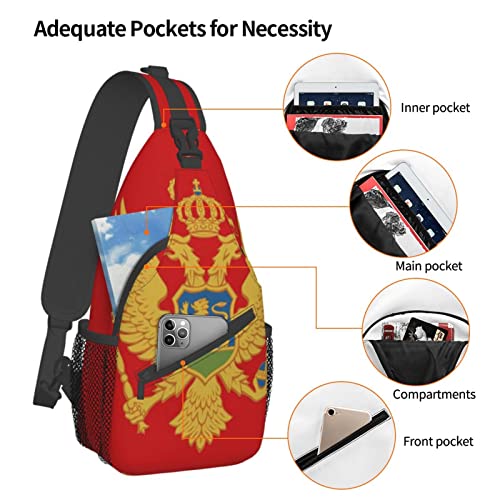 Morrales Unisex Montenegrin Bandera Negro miniatura 5