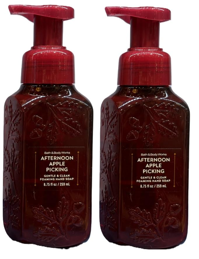 Bath & Body Works Gentle & Clean Foaming Hand Soap - FALL SCENTS - Pack of 2 - (Afternoon Apple Picking)