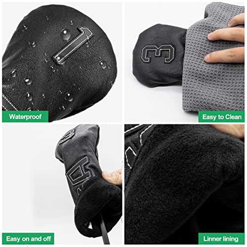 Golf Club Head Covers,Usa Golf Driver Headcover Fariway Wood Covers Hybrid Head Covers 3 Wood Headcover Leather Golf Headcover With Number Tag For Scotty Cameron Odyssey Taylormade Spider All Brand #TOP1