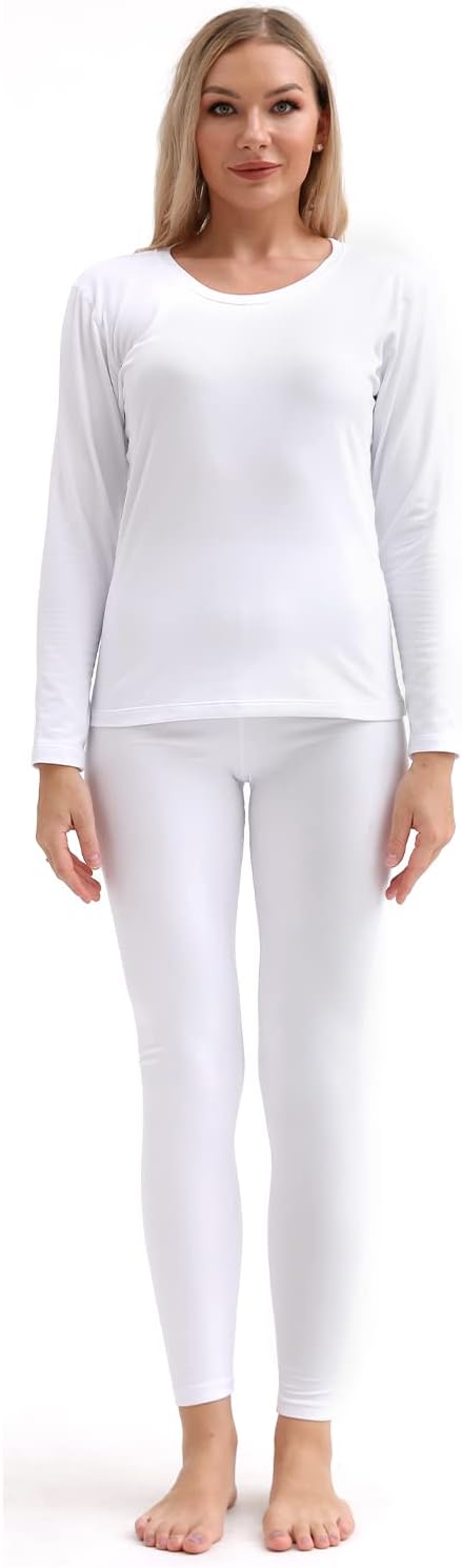 Thermal Underwear Women Ultra-Soft Long Johns Set Base Layer Skiing Winter Warm Top & Bottom