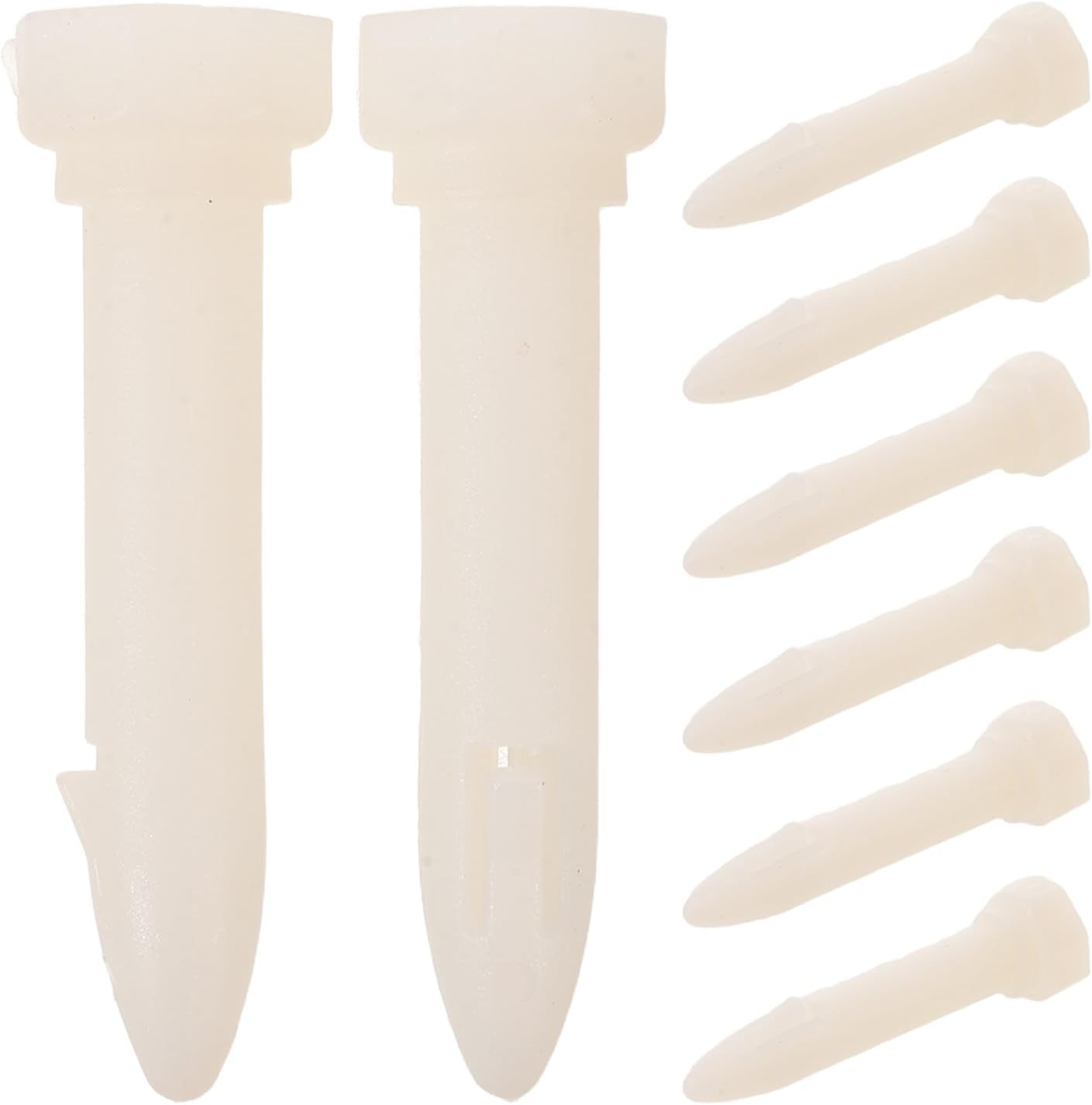 8pcs Washer Shock Mounting Pin Clip Set, Beige Plastic