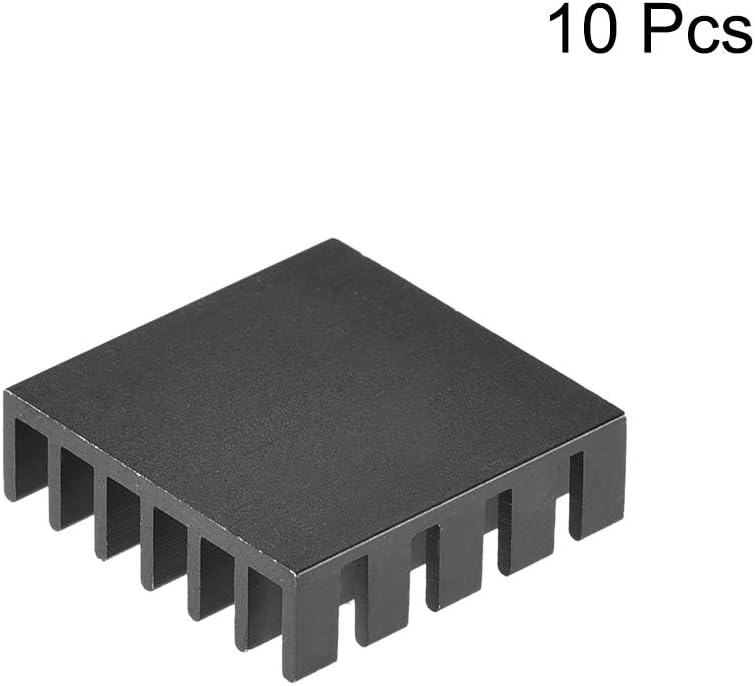 sourcing map Electronic Radiators Heatsink for MOS GPU IC Chip Black 20 x 20 x 6 mm 10pcs, 20x20x6mm - Image 4
