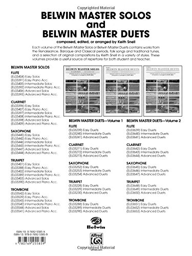 Belwin Master Solos (Flute), Vol 1: Intermediate (Belwin Master Solos, Vol 1)