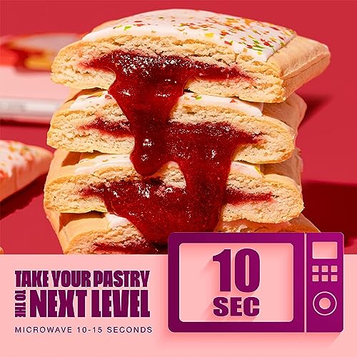 Legendary Foods 20 gr Protein Pastry- Low Carb Tasty Protein Bar Alternative, Keto Friendly, No Sugar Added High Protein Snacks, Gluten Free Breakfast, Keto Food - Strawberry (8-Pack)