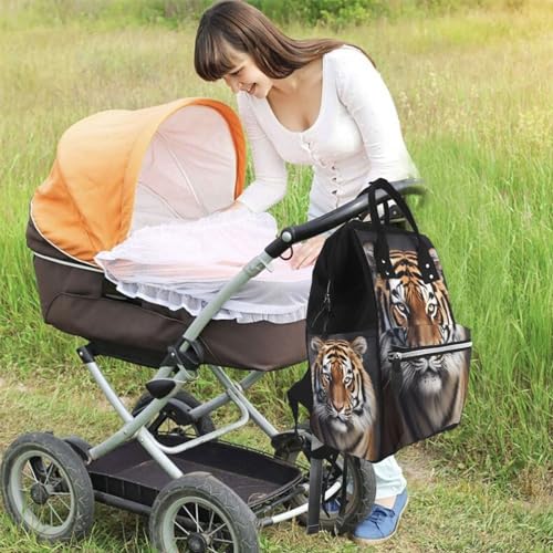 Sac à langer multifonction tigre avec compartiment PC portable - 6