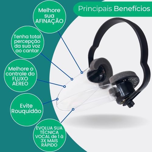 Fone de Monitoramento Vocal Modelo HIGH Retorno Auditivo Audiovoicer Retorno Vocal Acústico Feedback Vocal Para Treino vocal Monitor Vocal Fone de Monitoramento Vocal Modelo HIGH Retorno Auditivo Audiovoicer Retorno Vocal Acústico Feedback Vocal Para Treino vocal Monitor Vocal