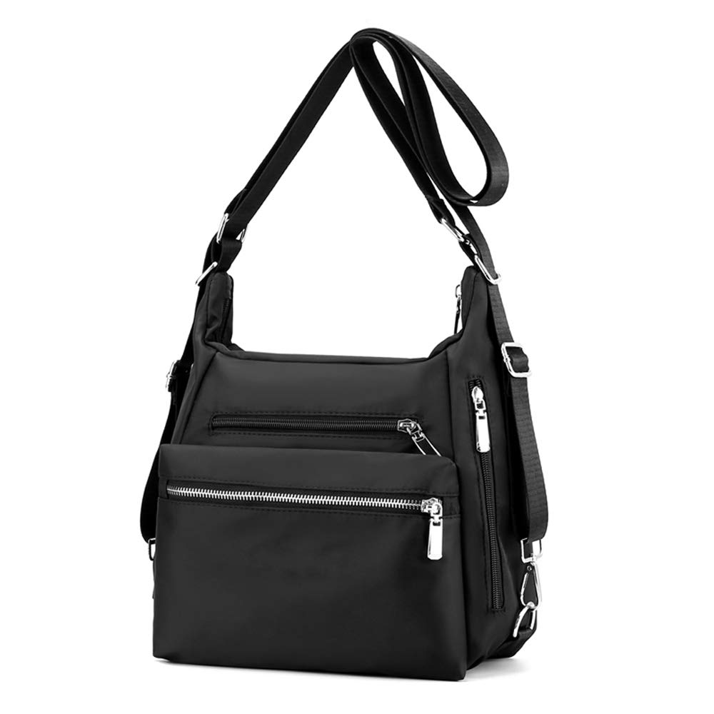 Rucksack Tasche Damen 3 in 1 Handtasche Schultertasche Stilvolle Multifunktionale Umhängetaschen für Reise Outdoor Alltag Schule Einkauf Schwarz