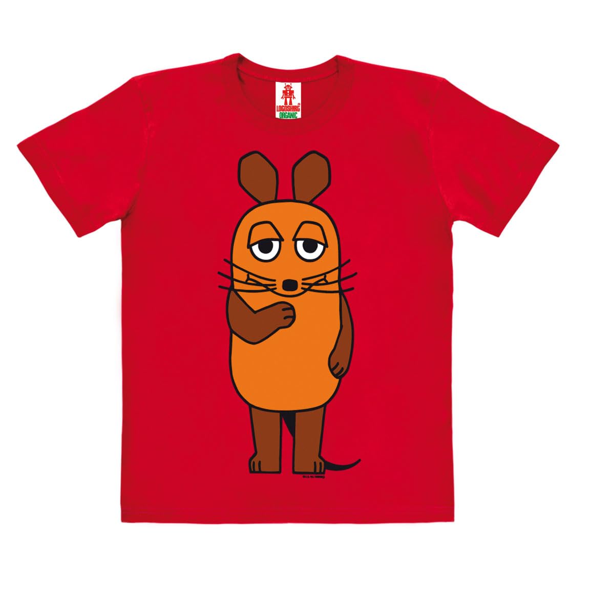 LOGOSHIRT Logo Shirt Sendung mit der Maus – Bio T-Shirt (Größe 140)
