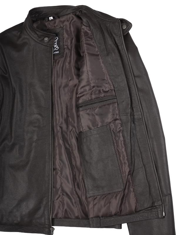 Image of Decrum Leather Jacket Men - Casual Stylish Cowhide Leather Jackets for Men