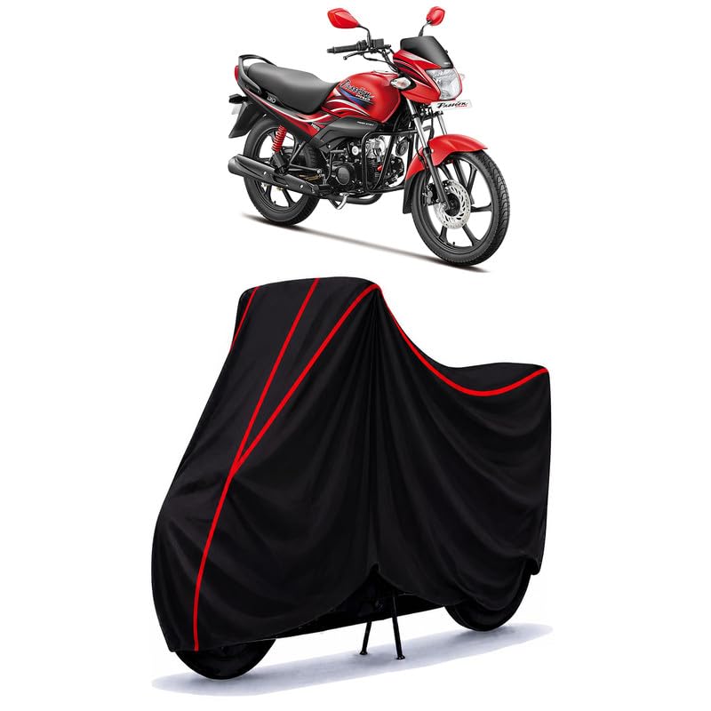 Image of Hero Passion Pro i3S Water Resistant Bike Cover for All Motorcycles & Rain | Heavy Duty Taffeta Fabric | UV Protection, Dustproof, Scratchproof | All Weather Two Wheeler Body Cover with Elastic Bottom
