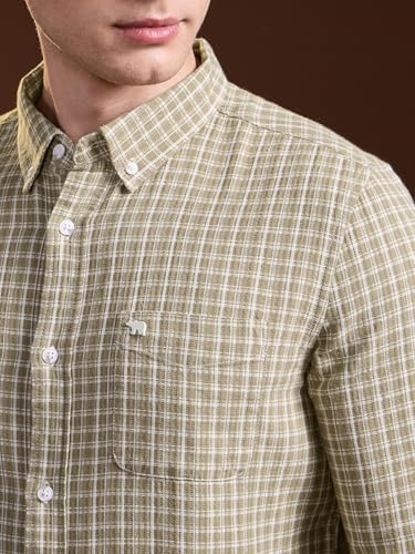 Image of THE BEAR HOUSE Men's Multi-Color Cotton Checked Flannel Overshirt