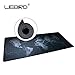 LIEBIRD®Extended XXL Gaming Mouse Pad - Portable Large Desk Pad - Non-Slip Rubber Base (World Map 31.5