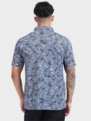 Image of STELLERS Men's Printed Polo T-Shirt | Regular Fit| Feather Touch Feel | Odour Resistant | Wrinkle Free | Stretchable | Anti-Static