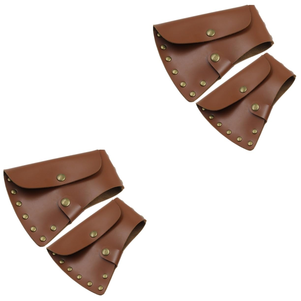 HANABASS 4 PCS sleeve camping hatchet leather protector leather hatchet portable hatchet cover Head Professional Cover major fire ax blade Ax set jacket
