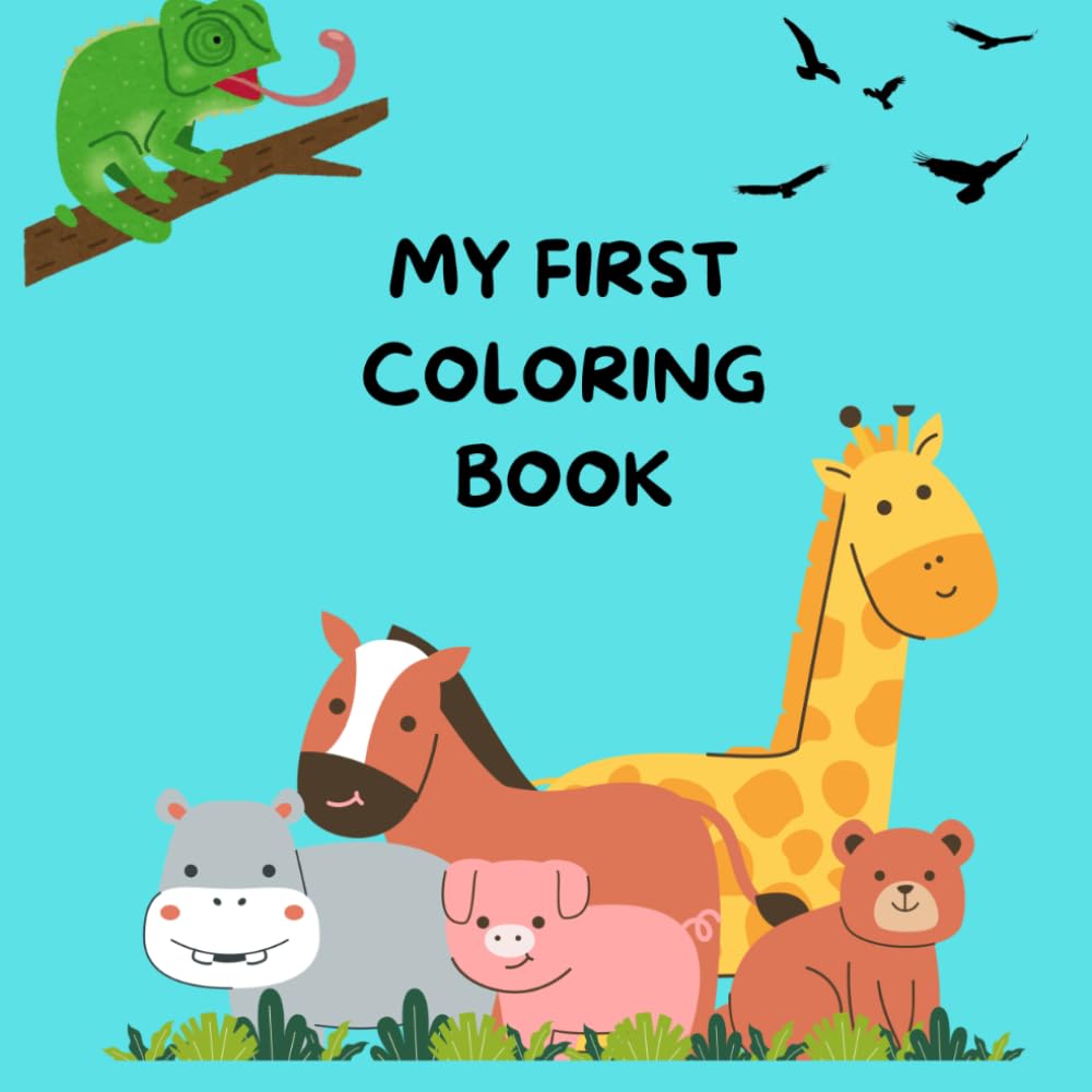 My Animal World Coloring Page: Educational coloring pages with animals and alphabet for children 3-5