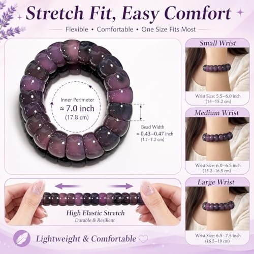 Image of Fidget Bracelet Bodhi Seed Bracelets Anxiety Fidget Bracelets Protection Healing Stretch Alleviate Anxiety Stress Protection Healing Bodhi Jewelry Gifts for Women Men